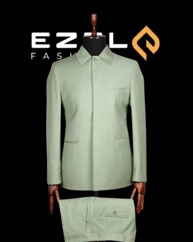 Celadon Green Safari Suit