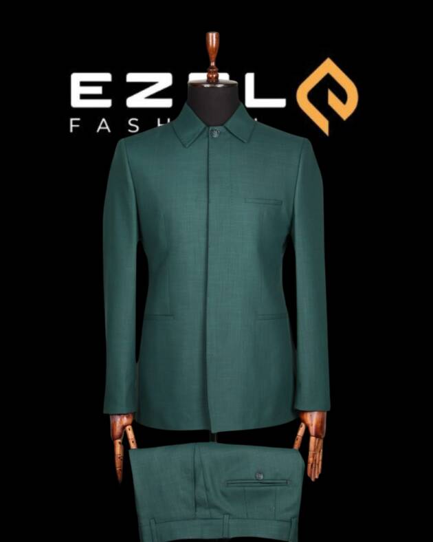 Dark Green Safari Suit